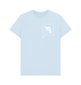 Sky Blue Otl Aicher pictogram 0602 (cycling) - White Print