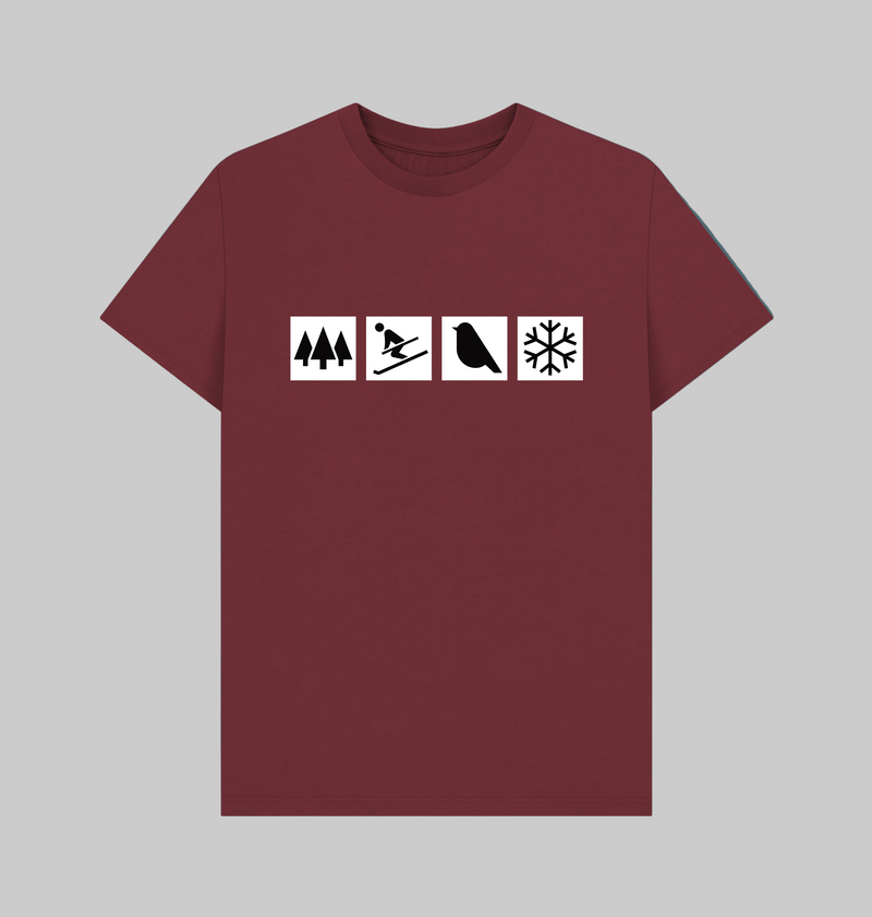 Red Wine Printed T-shirt Front