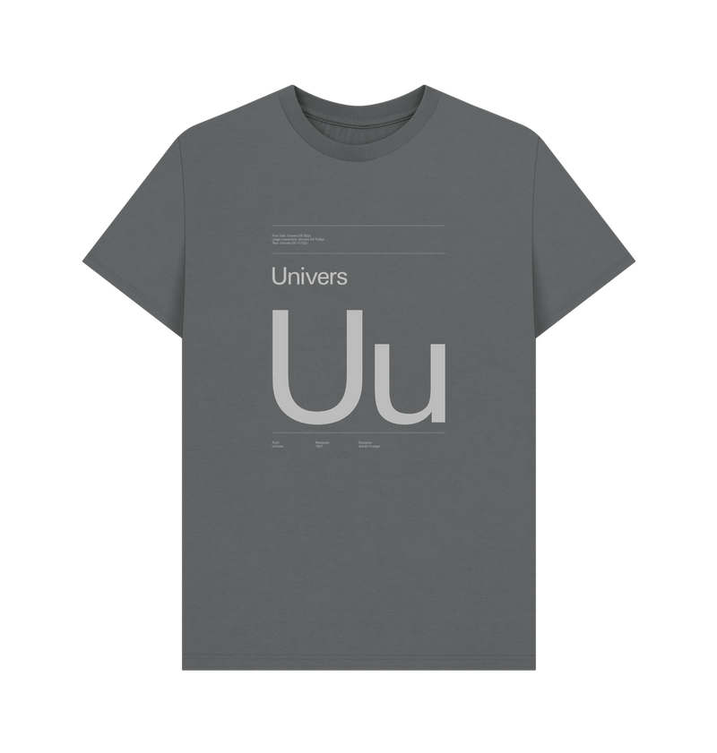 Slate Grey Typeface  Tees - Univers