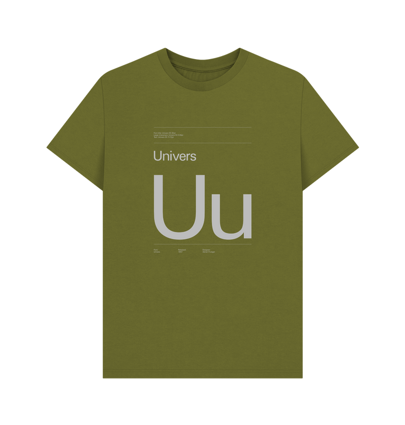 Moss Green Typeface  Tees - Univers