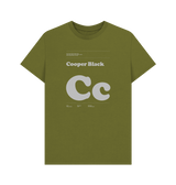 Moss Green Typeface  Tees - Cooper Black