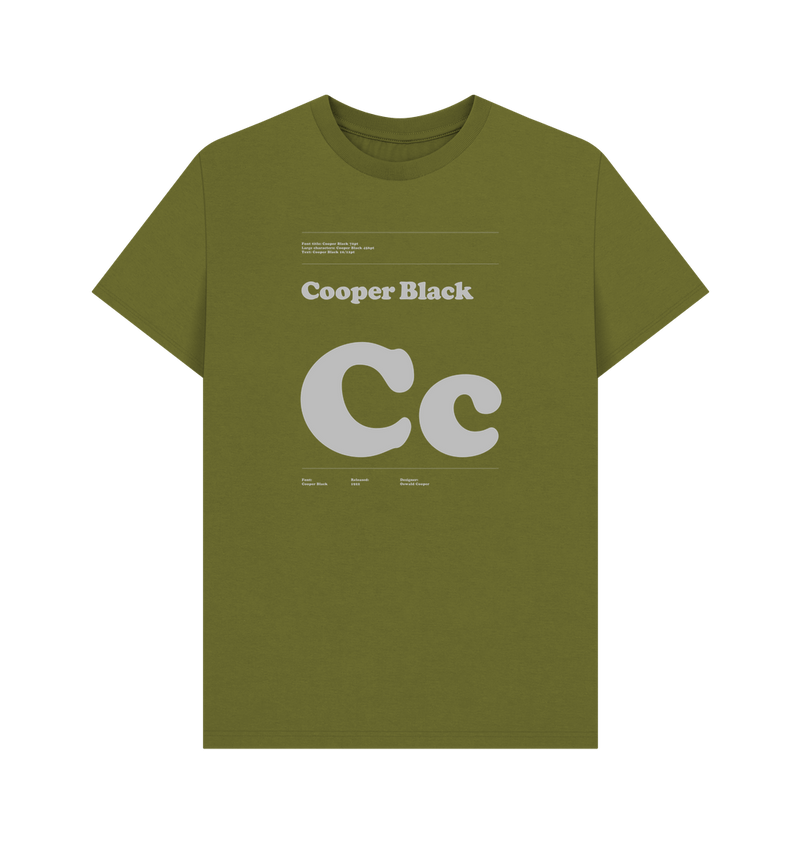 Moss Green Typeface  Tees - Cooper Black