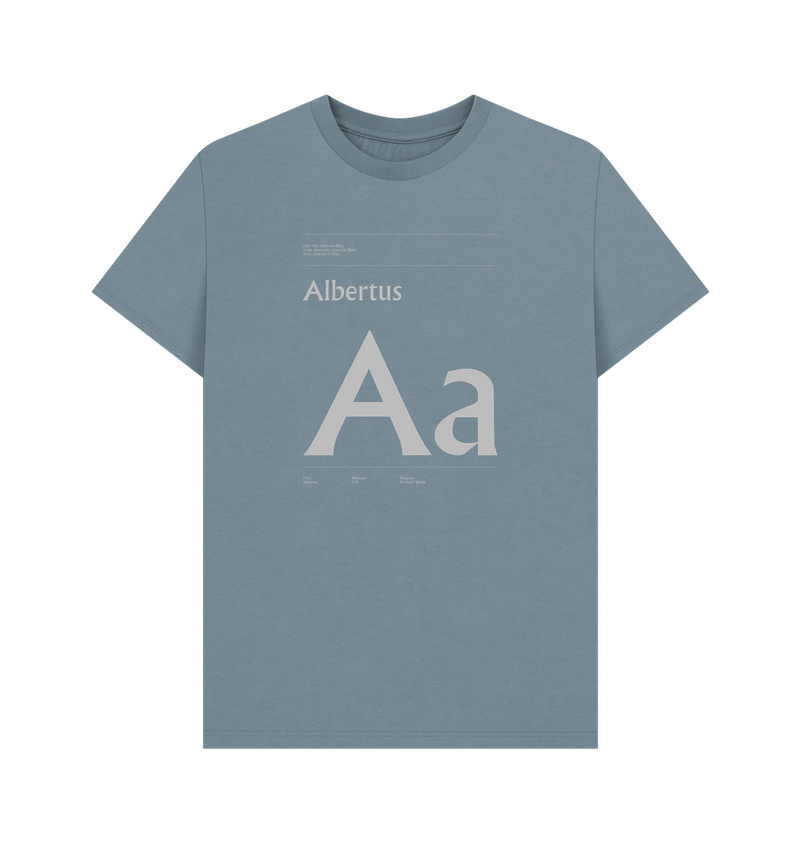 Stone Blue Typeface  Tees - Albertus