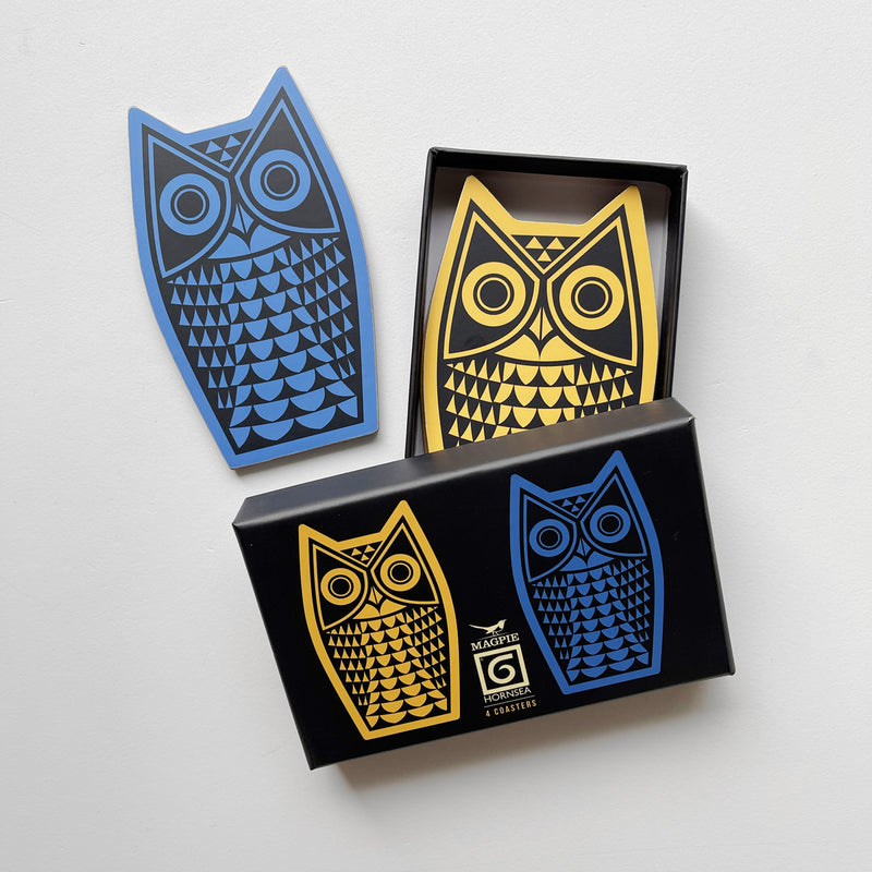 Magpie x Hornsea Owl Shaped Coaster Set