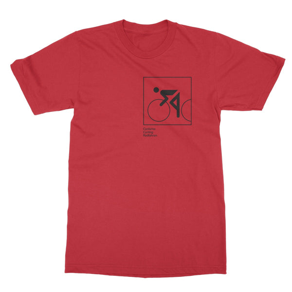 Otl Aicher pictogram 0602 (cycling) T-Shirt - Black Print