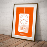 Preston Bus Station clock 50th anniversary - print